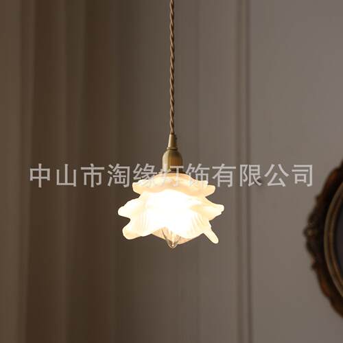 玫瑰瑰复玫TY-SD020花朵玻璃吊灯北欧简约古餐厅吧台飘窗床民头宿