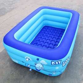送海洋球约1.3米3层游泳池小孩洗澡浴盆婴儿N充气儿童玩具池家用