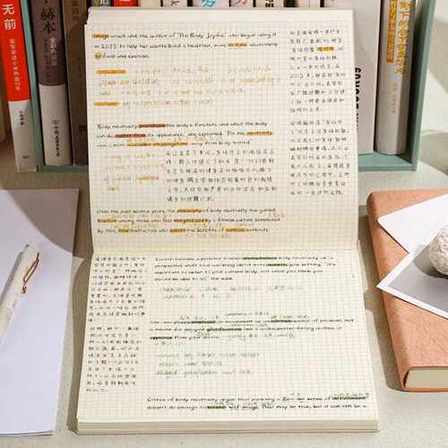 新款直销加厚大学生笔记本本子可爱简约空白方格本高颜值软皮面轻