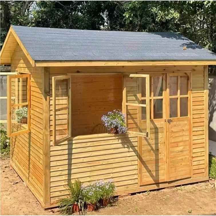 户外休闲小木屋别墅组装储物间工具房可拆卸住人移动花园防腐木屋