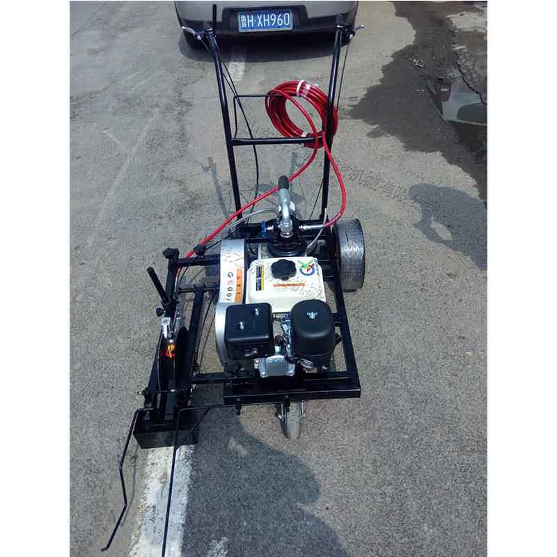 手推塑胶跑道划线机篮球场体育场地画线机汽油动力圆弧直线喷线机