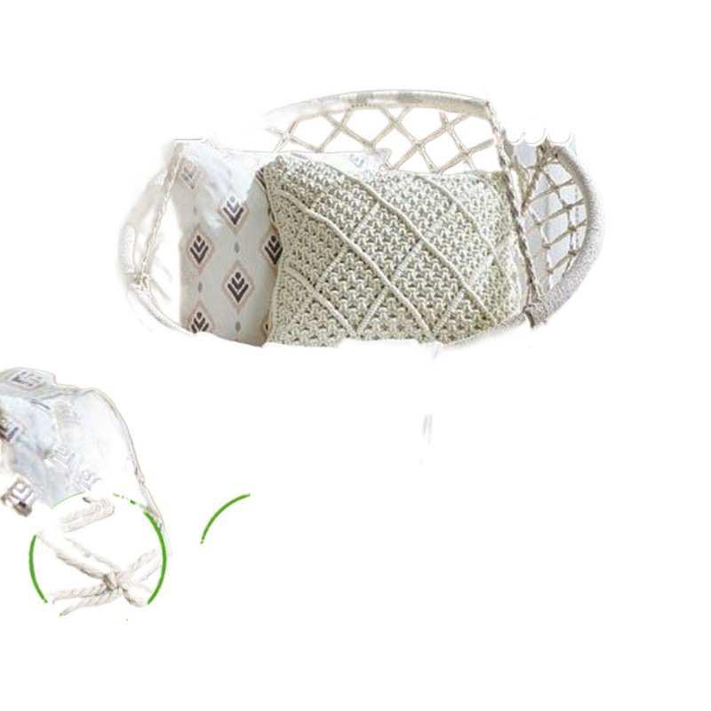 0rains北欧风流苏吊椅卧室少女秋千儿童家用室内懒人椅阳台编织吊