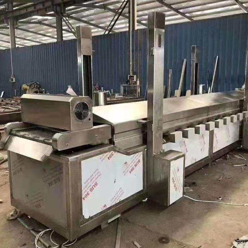 新产品杏鲍菇油炸机自动控温杏鲍菇油炸线全油式蘑菇油炸设备