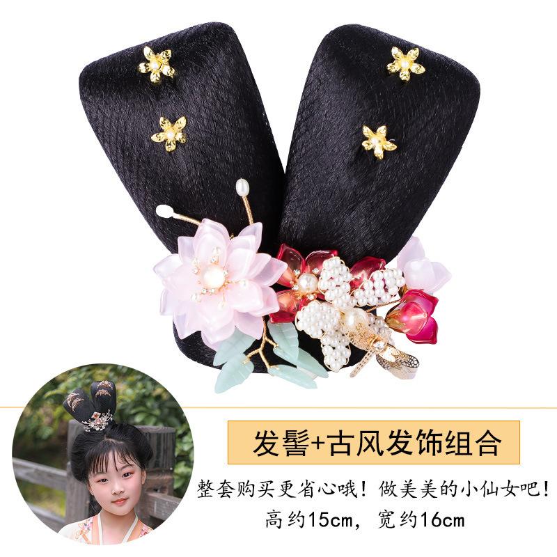 儿童古装宝宝汉服日常整顶假发