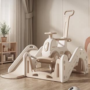 儿童摇摇马蹦床组合三合一宝宝滑梯大号加厚小木马摇摇椅玩具