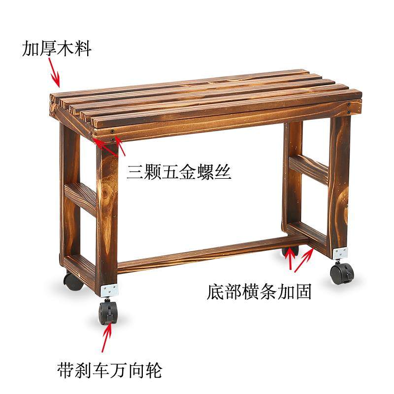 9U实木单层多肉花架阳台室内外移动花盆架多层户外阶梯盆栽架带滑,住宅家具,花架/花几,淘宝优惠券,粉丝福利购,淘宝优惠卷