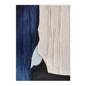 现代玄关蓝色挂画装 饰简约客厅肌理油画抽象艺术餐厅 饰画手绘装