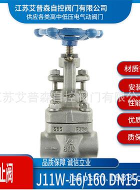 F304内螺纹截止阀不锈钢手动式高温高压螺纹截止阀J11W-160P