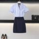 套裙职业气质夏季 ol女士衬衫 酒店工作服空乘制服女 女裙装 职业套装