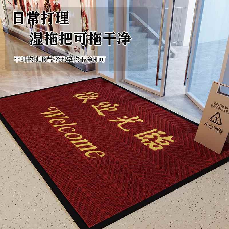 商场进门地毯迎宾门垫商铺酒店宾馆大门口地垫脚垫条纹设计地垫