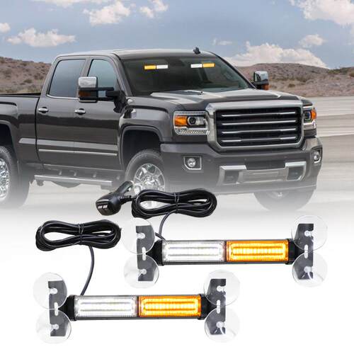 工厂40LED一拖二汽车卡车频闪灯警告挡风玻璃吸盘灯警示警示灯