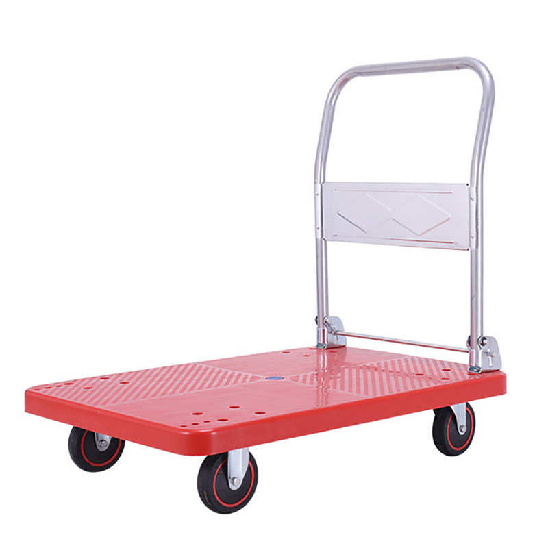 批发汽保工具配件平板推车汽车美容用具放置手动四轮平板推车