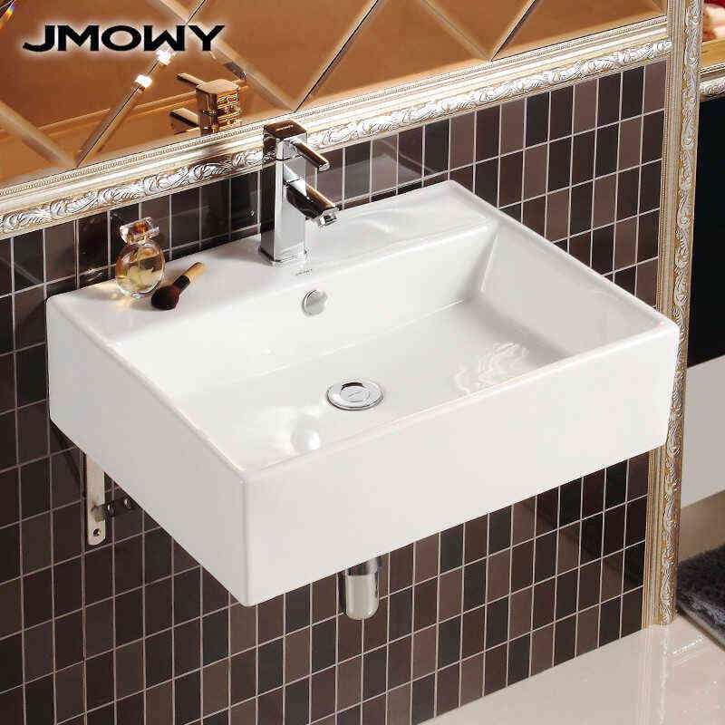 JMOWY/吉牧歐衛(wèi)浴陶瓷掛盆大壁掛洗臉盆洗面盆浴室掛墻式洗手盆臺