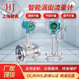涡街流计空量气流量量计液体气体蒸汽流量计压普通型空气管道流表