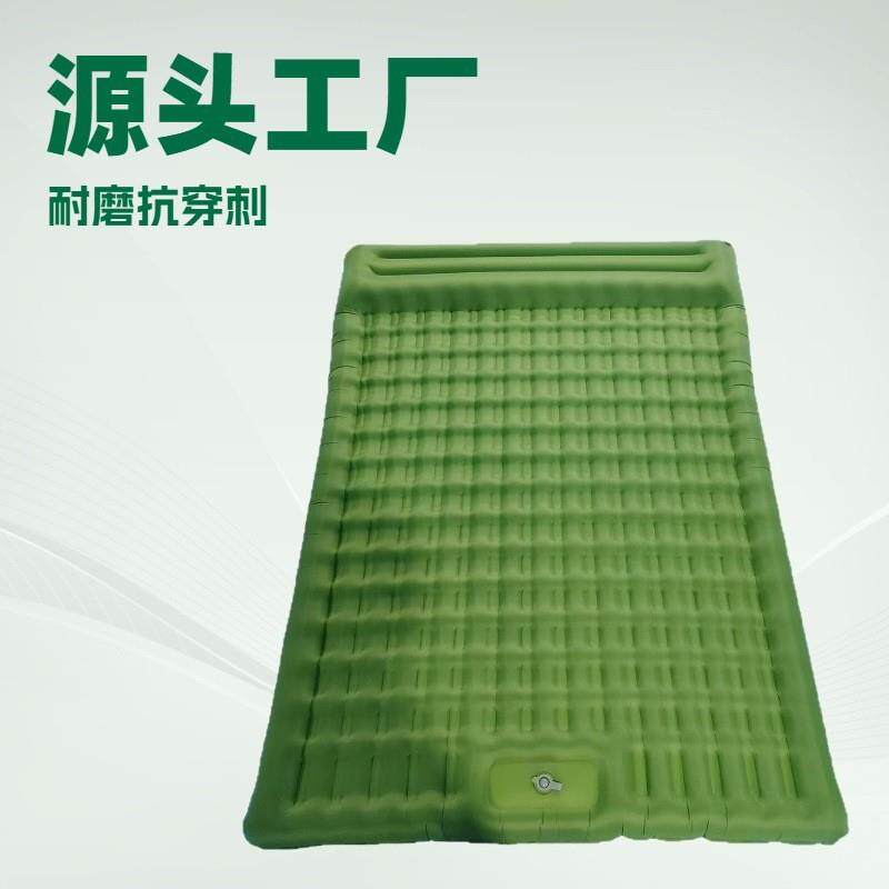 双人拉带户外充气垫脚踩轻便携带露营床垫午车载防潮睡垫充气式