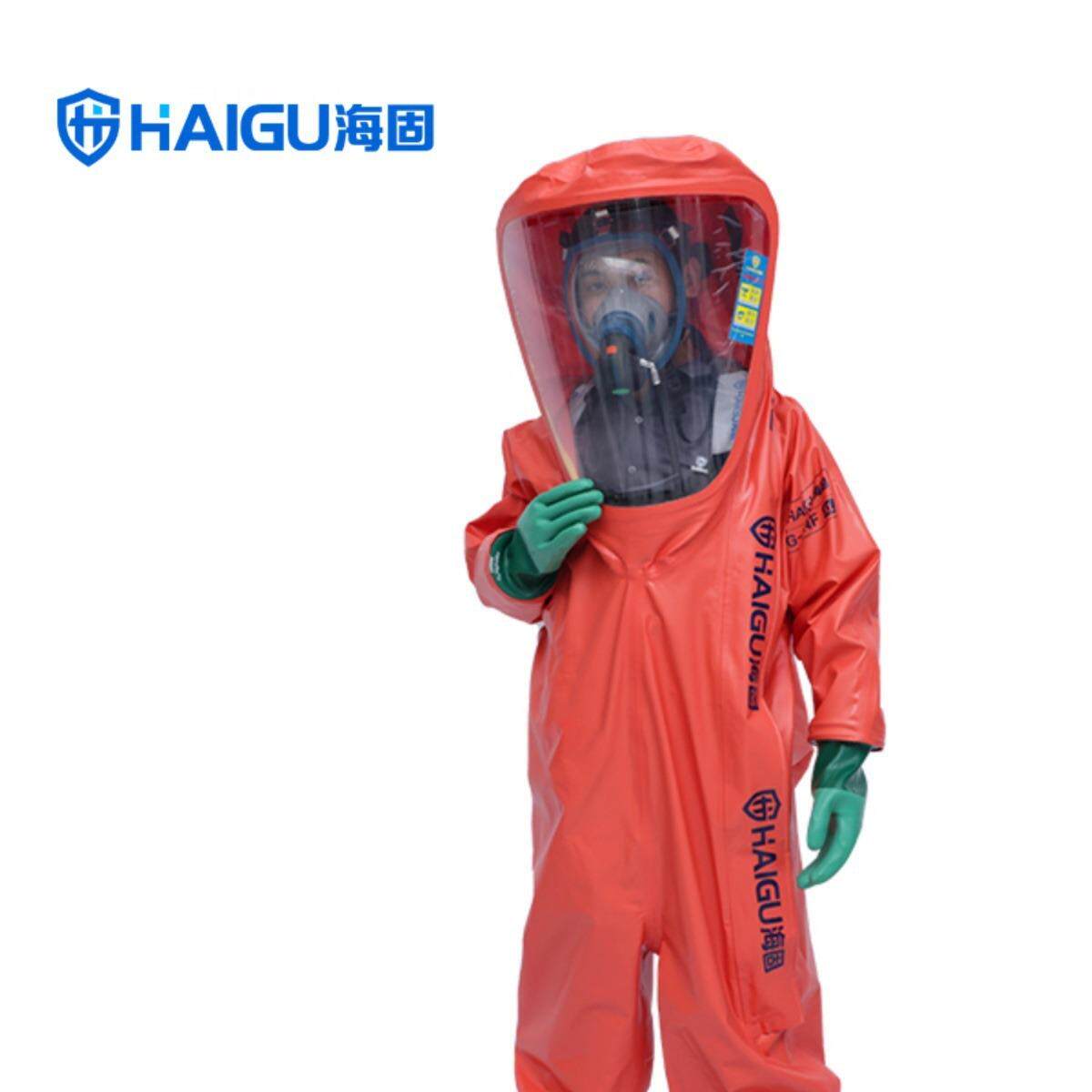 海固HG-3NF耐酸碱连体防化服气密型重型防化服带靴全封闭防护服