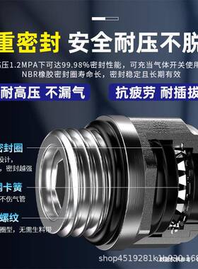 卓基气327动快速接头外螺纹直通G螺纹PC-0G02气管快8插接头0PL6/1