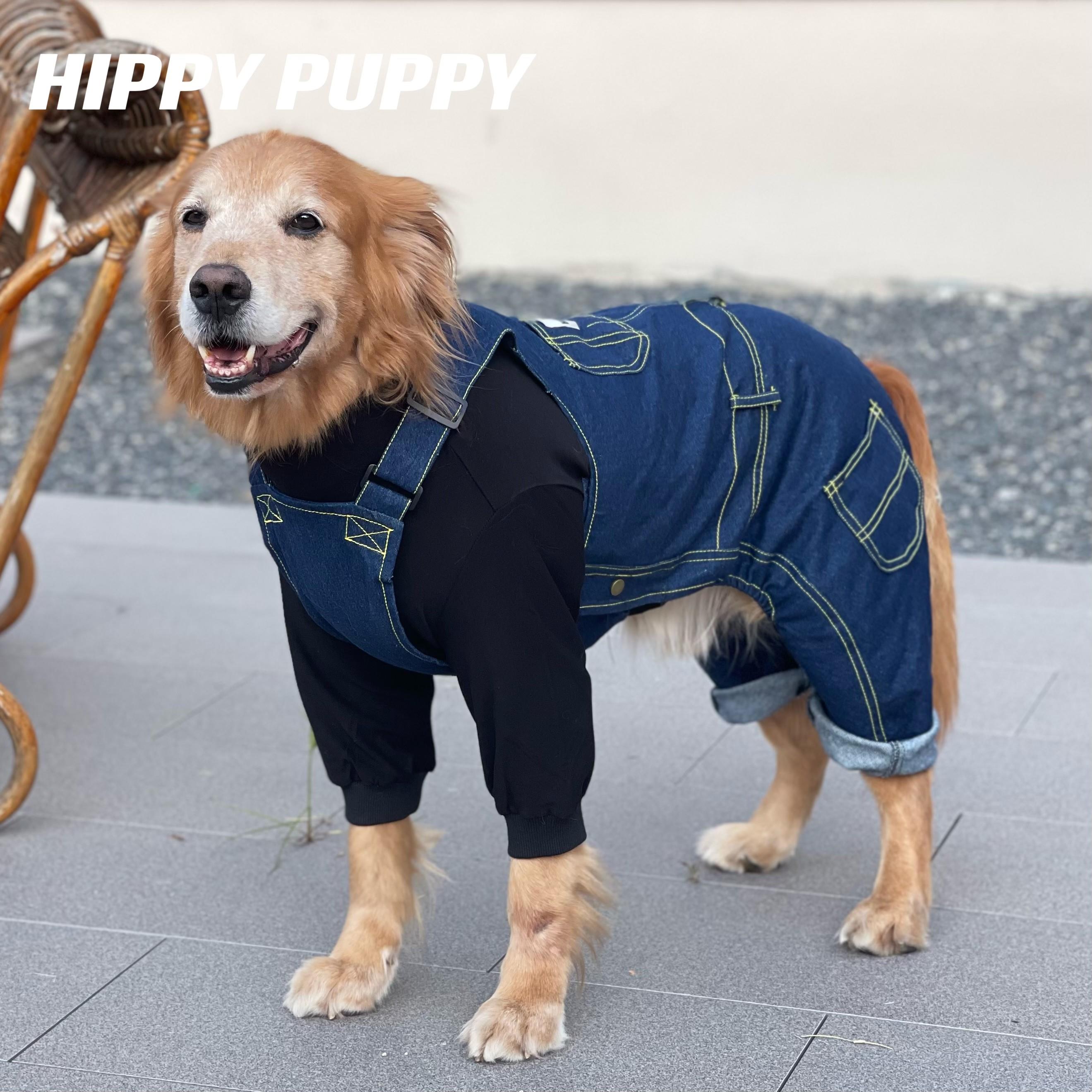 HippyPuppyHippyPuppy经典版大狗背带牛仔裤大型犬衣服