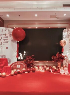 婚礼屏大屏幕两侧布MG1688KH置出阁舞宴装饰回门宴背景板答台谢宴
