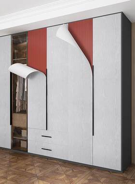 加厚肤感衣柜改色贴纸墙纸自粘旧柜子橱柜门移门改造家具翻新贴膜