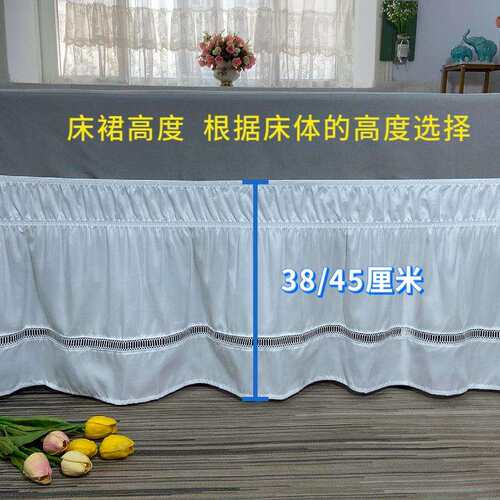 法式镂空花边床裙跨境新款床罩单件外贸弹力床围 bed skirt