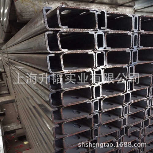 现货供应冲孔镀锌C型钢U型钢蝴蝶孔C型钢各种长度材质Q235