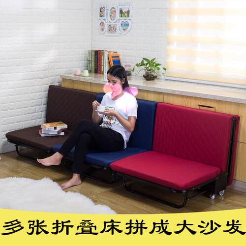 单人午休床办公室隐形床折叠床双人多功能便携午睡沙发床酒店加床