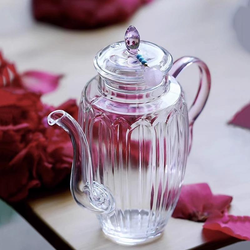 耐高温泡茶壶玻璃贵妃壶茶壶宋代绿茶专用泡茶器仿宋执壶中式茶具