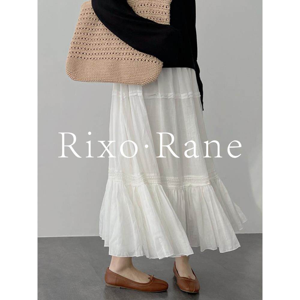 法国Rixo Rane优雅高阶⭐法式A字蛋糕半身裙白色裙子设计感小众潮