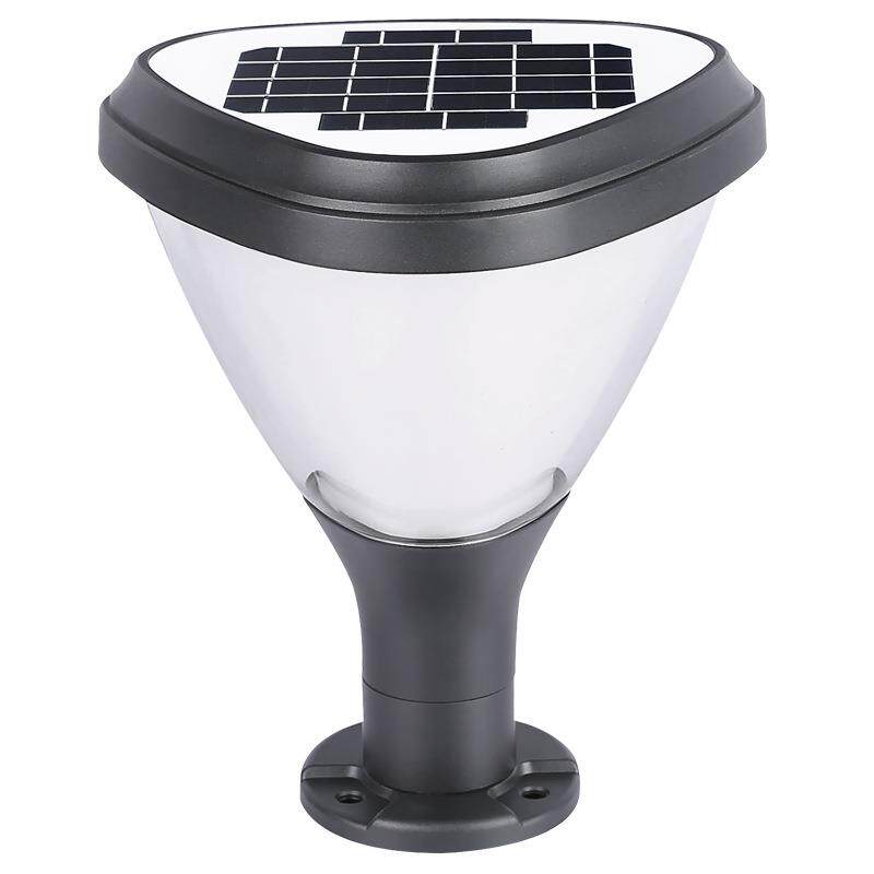 心型新款简约户外LED景观太阳能灯庭院别墅大门柱头灯