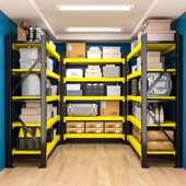 家用货架多层收纳置物架洞洞板阳台杂物间地下室整理架快递展示架