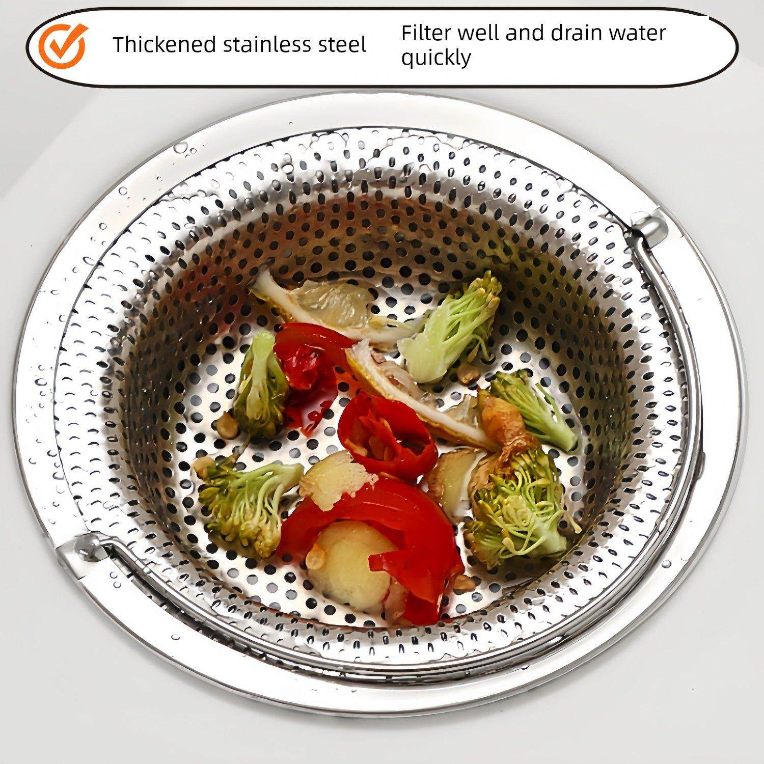 厨房水槽下水道过滤网洗菜盆手提不锈钢漏网水池排水口防堵过滤器