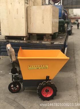 工程运输车筑工地三建轮工车手推自卸翻斗车程01渣土砂石翻斗车