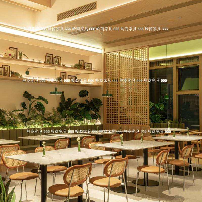 实木简约休闲餐厅奶茶店复古藤编坐垫靠背餐椅奶茶店洽谈桌椅组合