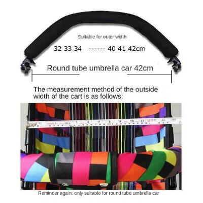 Universal Black Front Armrest Bumper Stroller Armrest