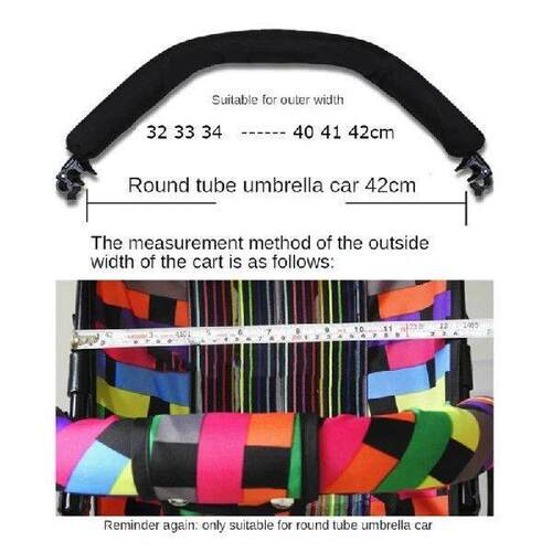Universal Black Front Armrest Bumper Stroller Armrest