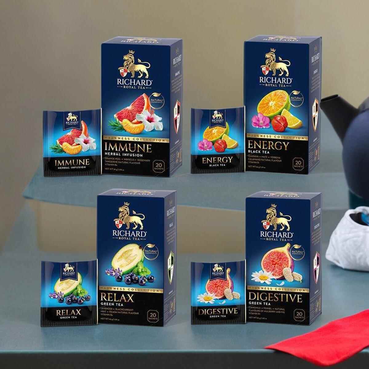 俄罗斯进口果茶茶包冲泡饮品进口瑞查得高山红茶花果茶英式早餐茶