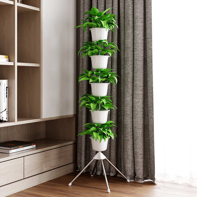 多层铁艺花盆架简约落地式客厅阳台室内装饰架绿萝植物盆栽置物架