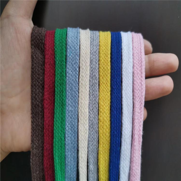 裤腰绳带白色黑色捆邦带服装辅料纯棉空心扁绳子彩色帽抽绳