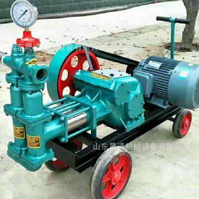 BW70砂浆注浆机双缸活塞卧式高压注浆泵水泥砂浆两用工程灌浆机