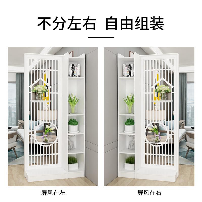 简约现代风格关柜断轻奢进门JQI玄酒柜新中构式置物架框架结家隔g