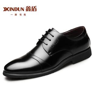 鞋内皮鞋男2024夏季务正装真皮增高男鞋商男士黑色休闲英伦子