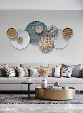 美国铁艺覆古壁挂客厅沙发背景墙装饰入口创意墙装饰民宿软装饰挂