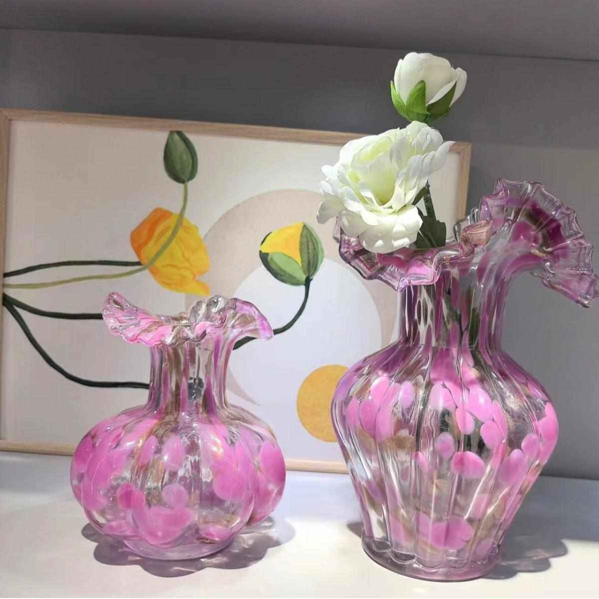 现代简约花瓶器彩色玻璃玄关餐桌摆件顿客厅花装饰水培花插花瓶芬,家居饰品,花瓶,淘宝优惠券,粉丝福利购,淘宝优惠卷