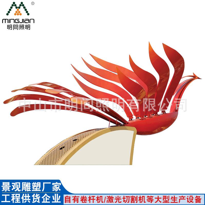 厂家直销户外公园不锈钢景观雕塑创意独特广场动物造型景观灯