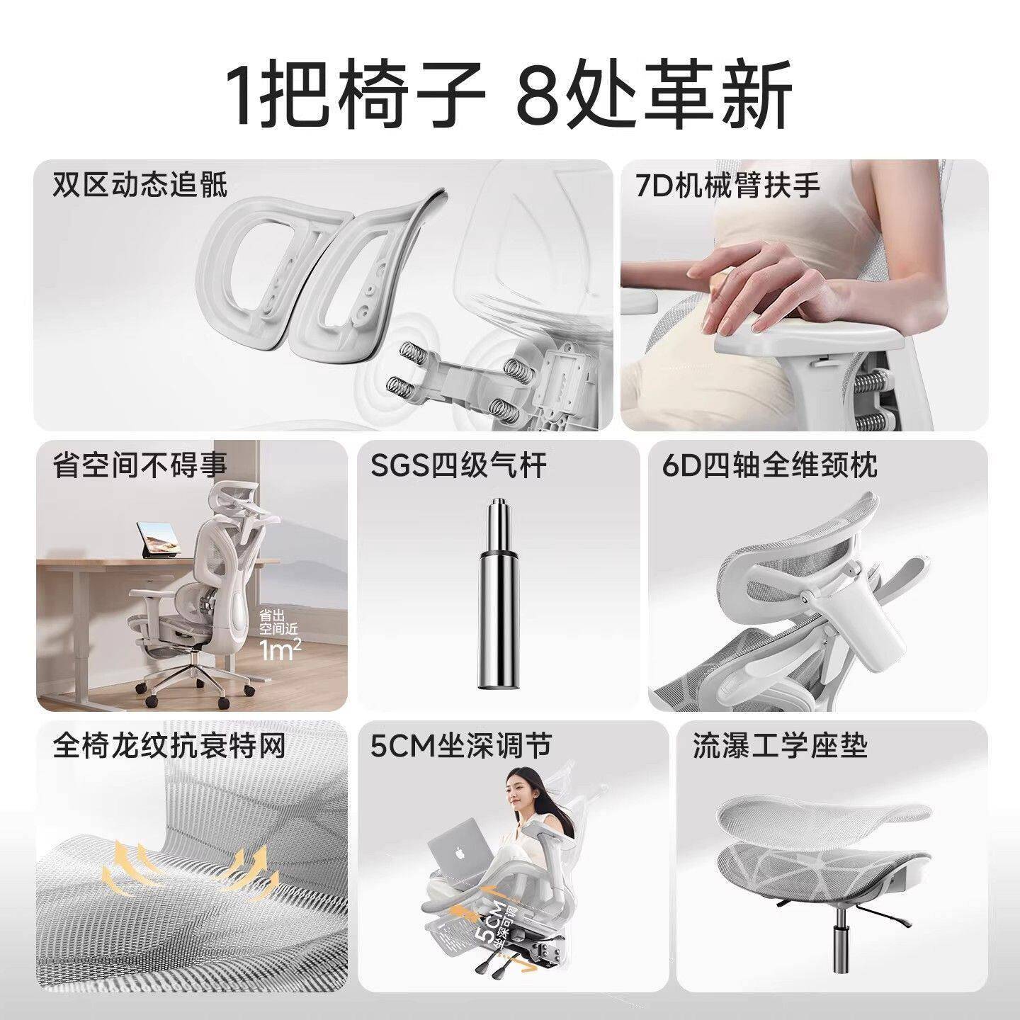 人电体学椅子护腰适脑椅家用舒久坐可H05躺办公室靠背座工椅电竞