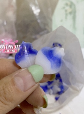 老料器花瓣汉服发簪白兰兰花20片L-07