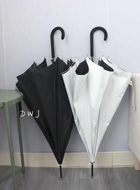 黄绿色长柄伞黑胶防晒防紫外线直杆晴雨两用雨伞男女定制logo广告