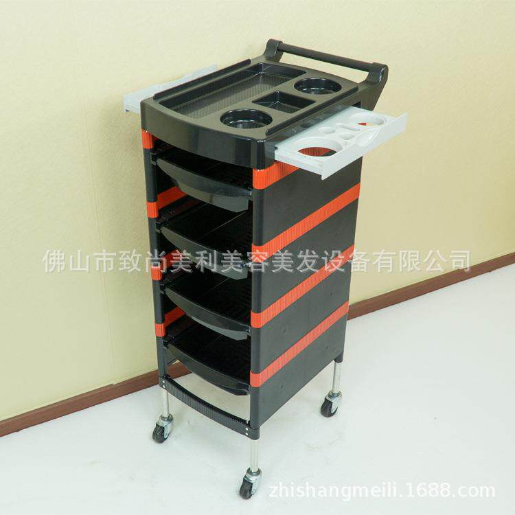 新款烫染发型师加固专用手推杠车复古美发车发廊工具小推车理发店