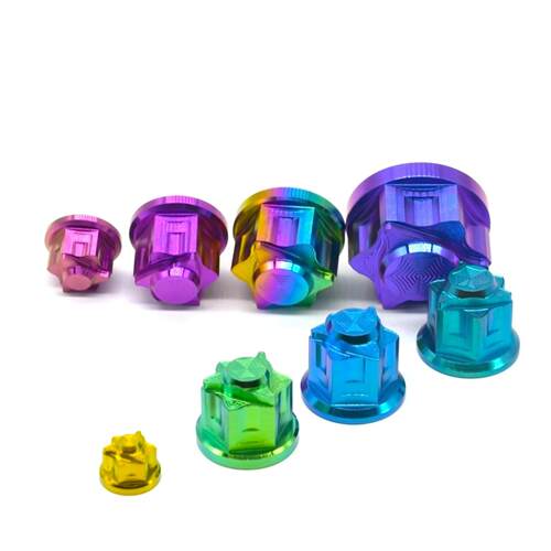 M6/M8/M10/M12/M14/M16钛合金闭口CNC六星花螺母避震碗公轴